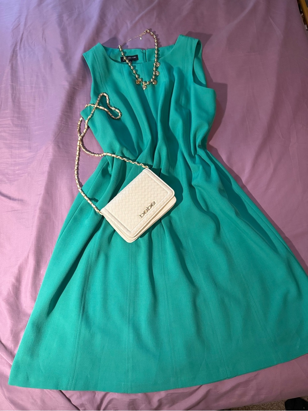 Jones New York Sleeveless Green Shift Dress